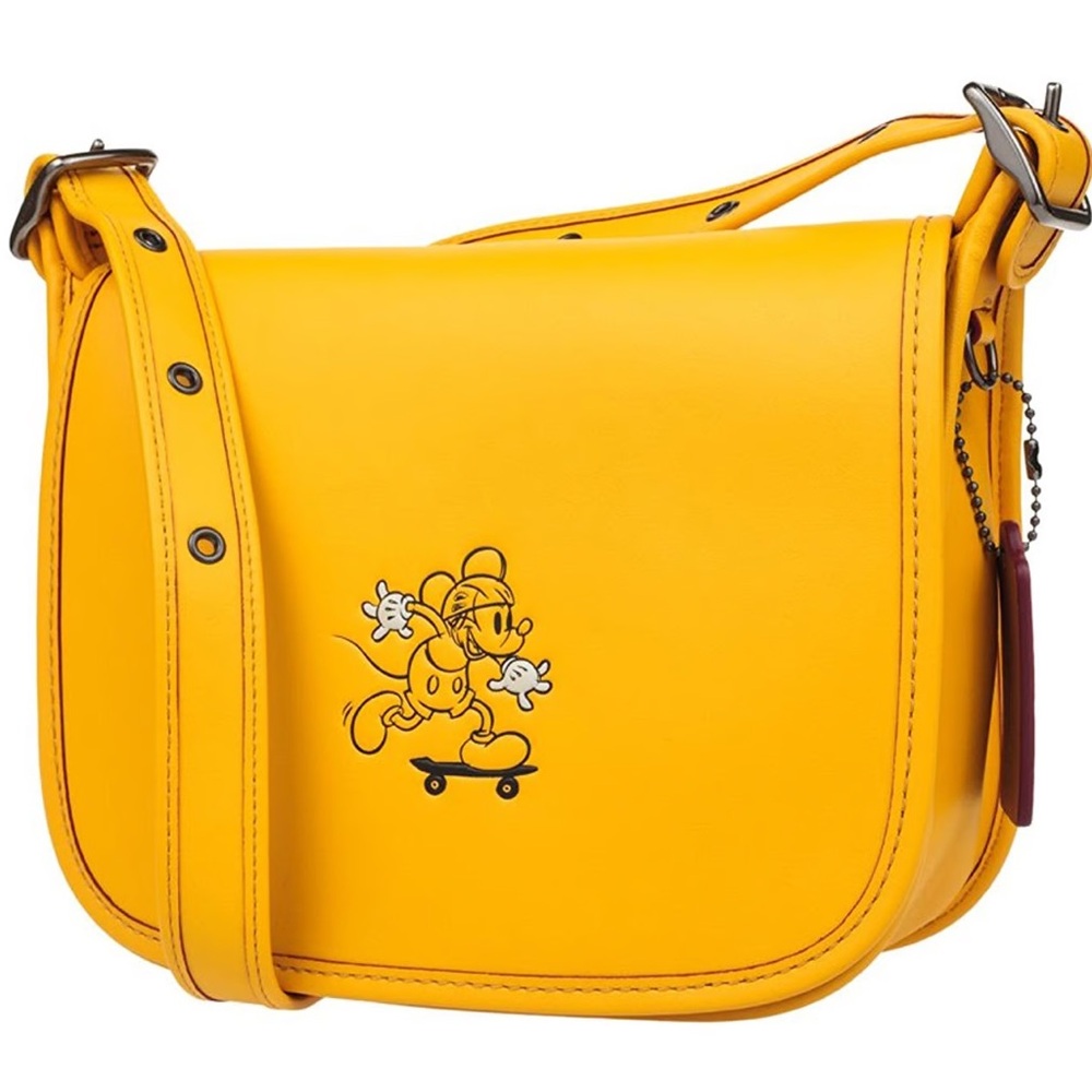 Coach limited Edirion Patricia Saddle Glove With Mickey Crossbody Banana… - Picture 3 of 15
